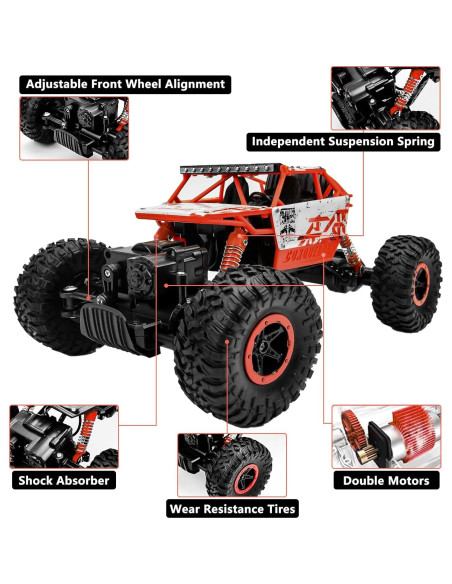 Coche RC Todo Terreno Cheerwing 1:18 4WD Rojo