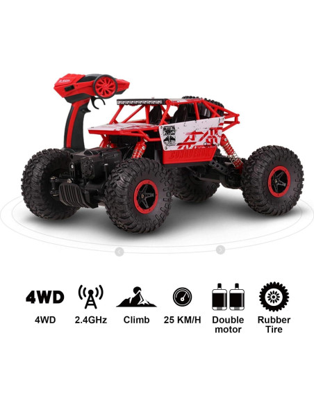 Coche RC Todo Terreno Cheerwing 1:18 4WD Rojo