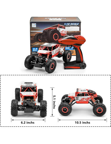 Coche RC Todo Terreno Cheerwing 1:18 4WD Rojo