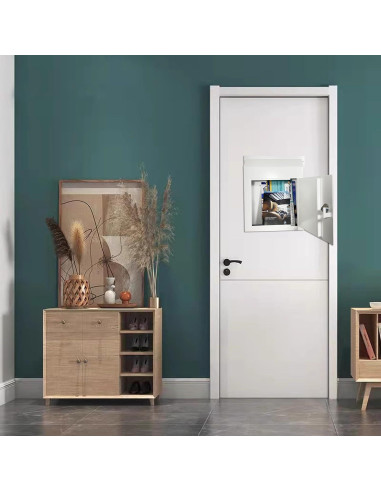 Buzón de Correo con Cerradura Plugsharge, Acero Galvanizado, Blanco