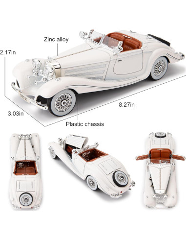 Coche de Juguete BDTCTK Benz 500K 1:24 con Sonido y Luz