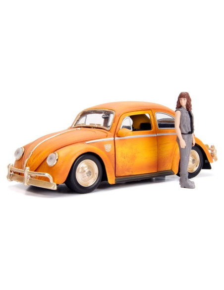 Coche de metal fundido JADA Toys Bumblebee 1:24 con figura Charlie