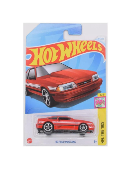 Hot Wheels Ford Mustang 1992 Escala 1:64 Rojo Hot Wheels Ford Mustang 1992 Escala 1:64 Rojo