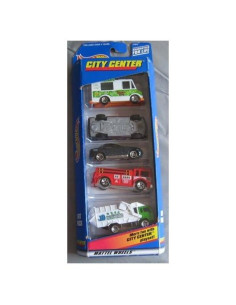 Paquete de 5 Autos Hot Wheels City Center 1:64 Die Cast