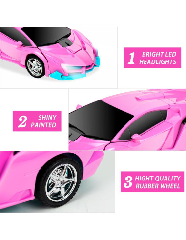 Coche RC Transformador Hymaz 1:18 para Niños 3-8 Años