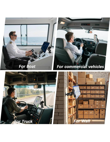 Soporte de Tablet VINmounts para Camiones 7.5-10.2" Negro