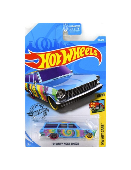 Hot Wheels 2019 Chevy Nova Wagon Azul 1:64 Coleccionable Hot Wheels 2019 Chevy Nova Wagon Azul 1:64 Coleccionable