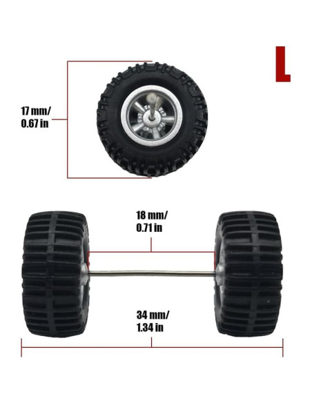 Ruedas Todo Terreno WAVEIST Hot 1/64 para Modelos Diecast