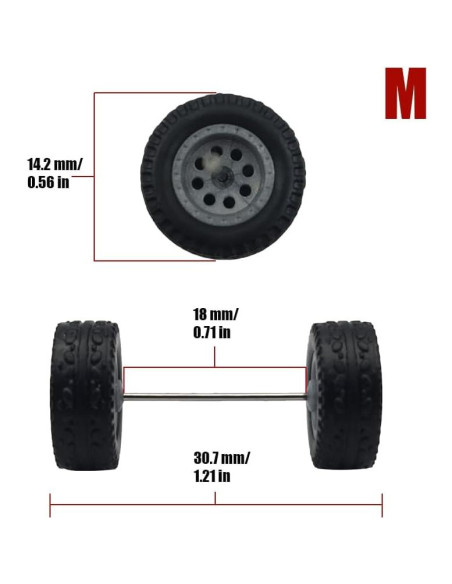 Ruedas Todo Terreno WAVEIST Hot 1/64 para Modelos Diecast