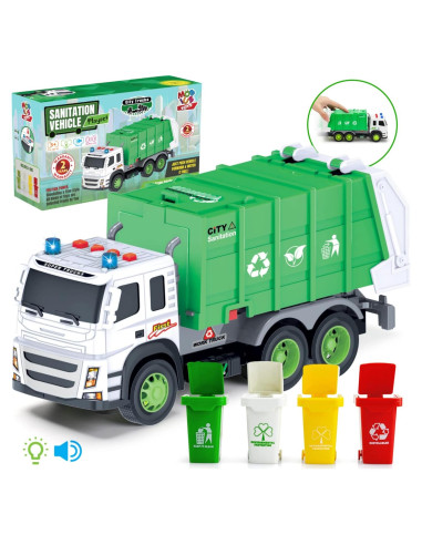 Camión de Basura MOBIUS 1:12 con Sonidos y Luces