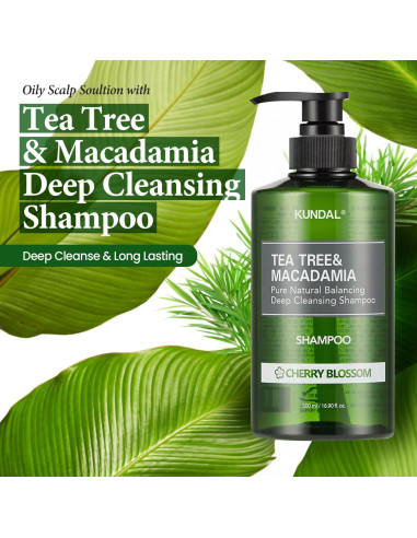 Champú KUNDAL Árbol de Té y Macadamia 300 ml - Paquete de 2