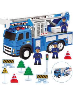 Camión de Bomberos MOBIUS con Escalera y Figuras 2