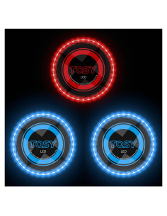 Disco Volador TOSY 36 LEDs Recargable Azul y Rojo 175g