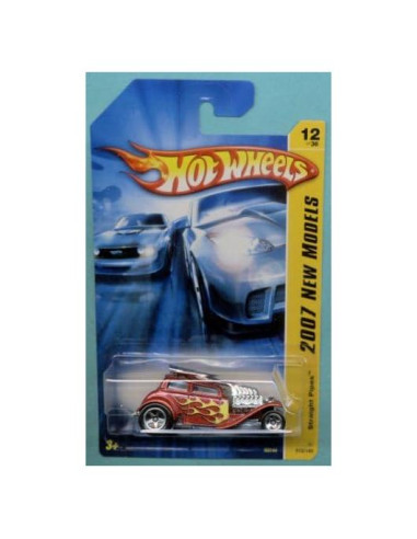 Hot Wheels Coche Fundición Mattel Tubos Rectos Rojos 1:64