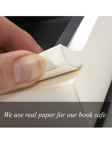 Caja de Libro Falsa KASLVOX Grande con Cerradura de Llave