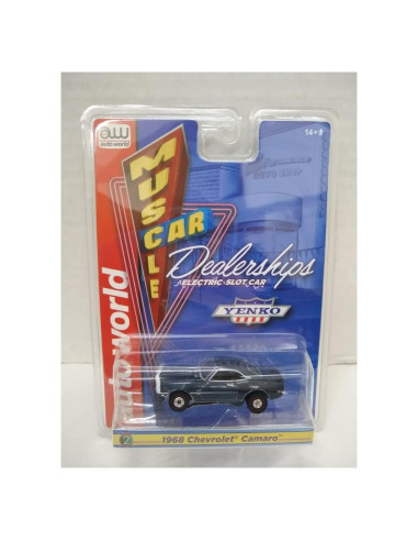 Coche Eléctrico de Slot Auto World SC385-2B 1968 Camaro Azul