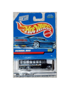 Autobús Escolar Policial Negro Hot Wheels 1:64 Mattel 1998