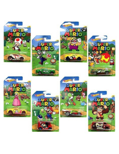 Hot Wheels Super Mario Paquete 8 Autos Metal 1:64