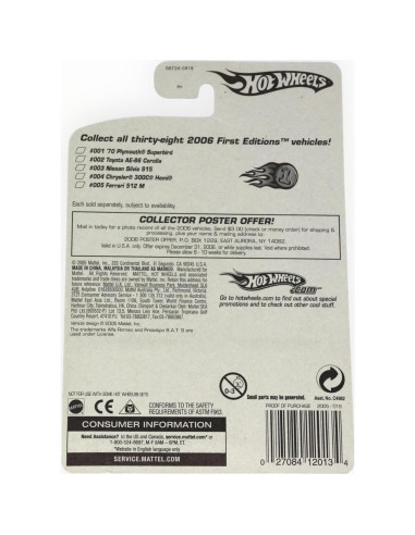 Hot Wheels Mattel 2005 Alfa Romeo B.A.T. 9 Escala 1:64