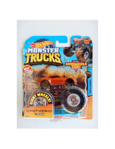Hot Wheels Monster Trucks Camaro 1:64 Coche Aplastable Naranja