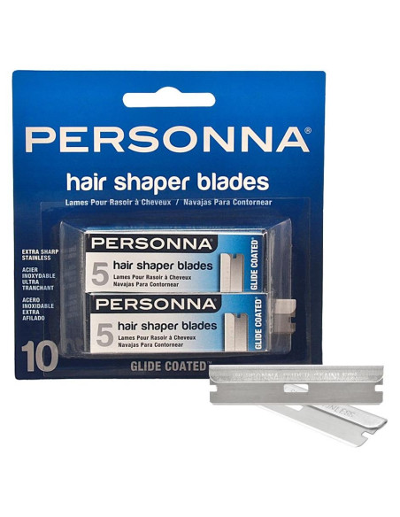 Cuchillas para dar forma al cabello Personna, 10 unidades