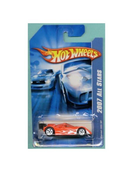 Hot Wheels Ferrari 333 SP 1:64 Escala Rojo Llamas