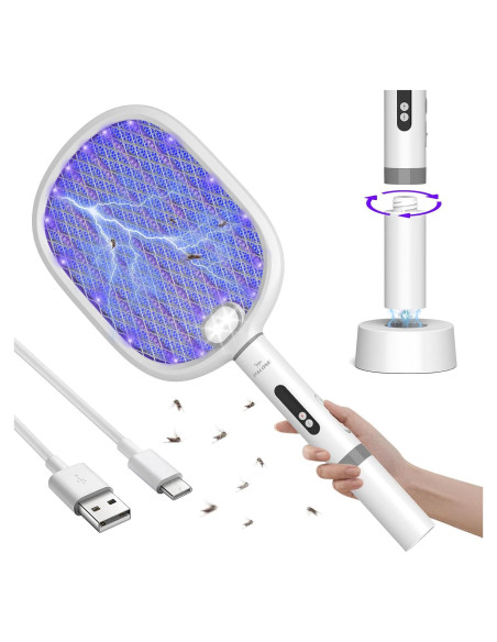 Raqueta Eléctrica para Moscas PALONE 4000V Recargable Tipo-C