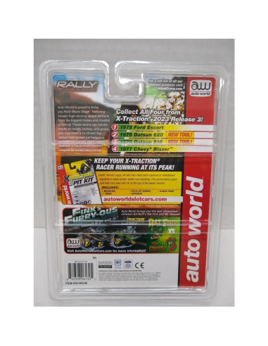 Coche Eléctrico de Slot Auto World Datsun 620 HO Amarillo Azul