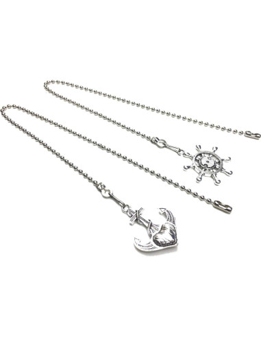 Extensor de cadena de tirón Hyamass 30 cm nikel vintage 2 piezas