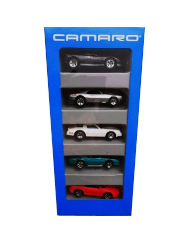 Paquete de Regalo Hot Wheels Camaro 5 Autos Die Cast 1:64