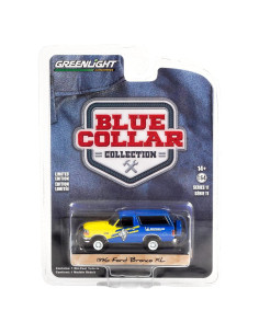 Coche Diecast 1996 Ford Bronco XL Greenlight 1:64 Azul Amarillo