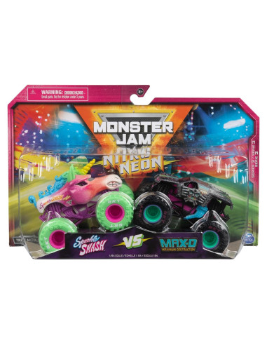 Monster Jam 2-Pack Nitro Neón Spin Master Camiones 1:64