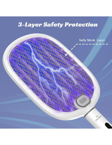 Raqueta Eléctrica para Moscas PALONE 4000V Recargable Tipo-C