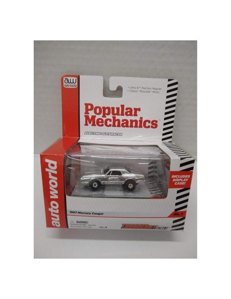 Coche de Slot Eléctrico Auto World SC269 1967 Cougar Cromo