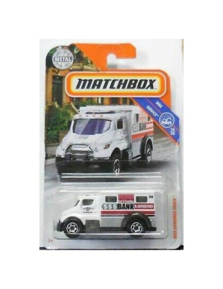 Camión Blindado Matchbox MBX 1:64 Die Cast Gris/Blanco Camión Blindado Matchbox MBX 1:64 Die Cast Gris/Blanco