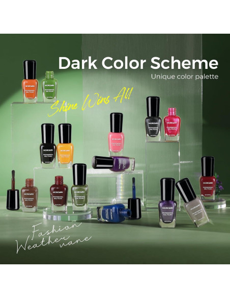 Kit de Esmalte de Uñas Morovan 15 Tonos Secado Rápido