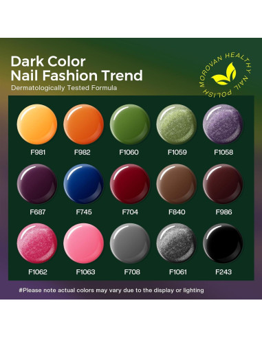 Kit de Esmalte de Uñas Morovan 15 Tonos Secado Rápido