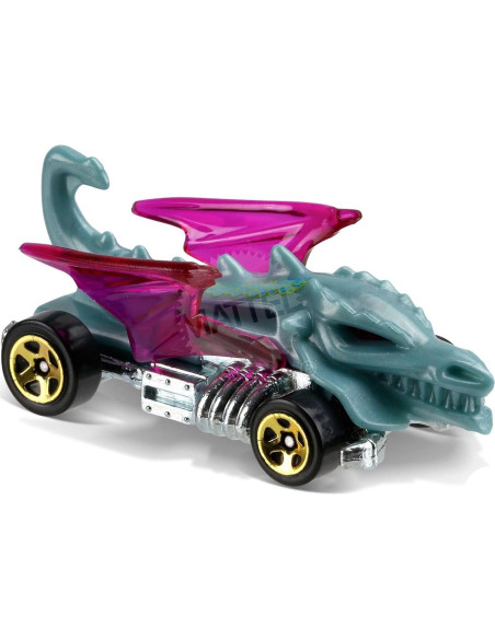 Coche de Juguete Hot Wheels Dragón Blaster Verde Pálido 1:64