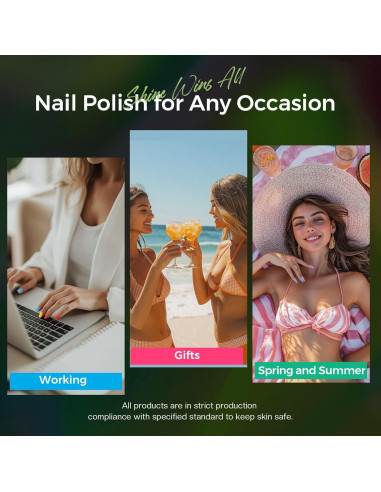 Kit de Esmalte de Uñas Morovan 15 Tonos Secado Rápido