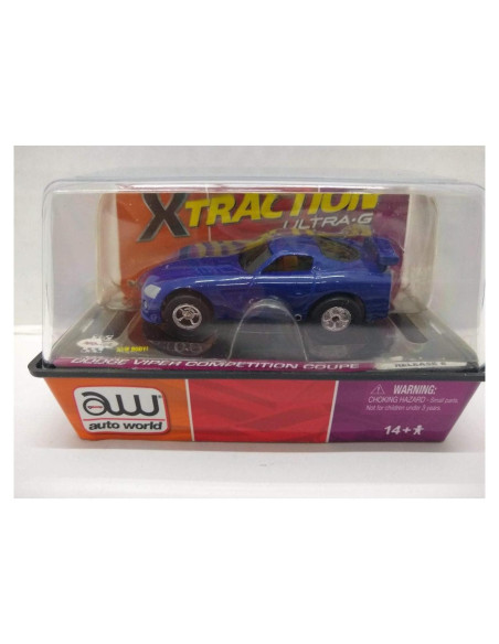 Coche de Slot Eléctrico Auto World SC124 Viper Azul HO