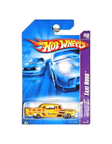Coche de Colección Hot Wheels 2007 1955 Chevy Bel Air Taxi 1:64