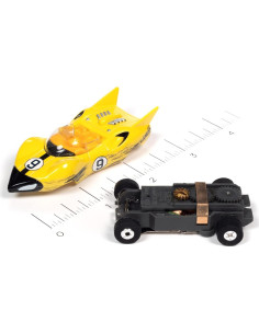 Auto World Thunderjet Racer X - Slot Car 1:64 con Imán 2