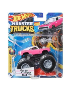 Hot Wheels Monster Trucks Dodge Charger 440 R/T 1:64 Rosa