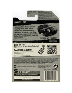 Hot Wheels Cadillac Escalade 2007 Negro 1:64 Metal Coleccionable 2