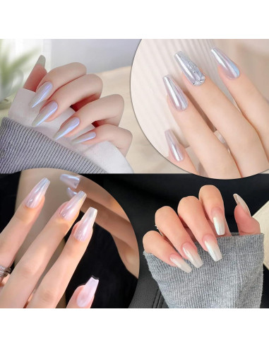 Kit de Polvo de Uñas Chrome Artdone 4 Piezas Efecto Espejo