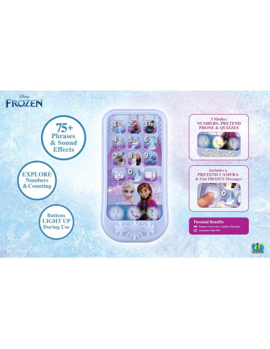 Teléfono de Juguete Disney Frozen eKids para Niños 3-6 Años