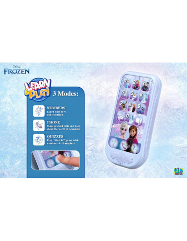 Teléfono de Juguete Disney Frozen eKids para Niños 3-6 Años