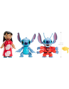 Juego de 3 figuras de acción Mattel Disney Lilo & Stitch 2