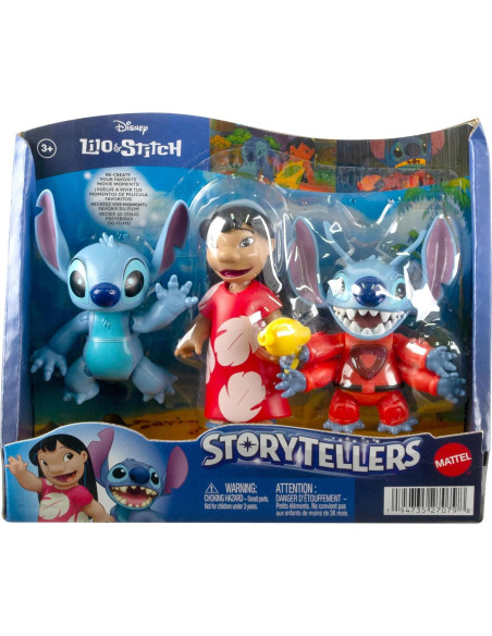 Juego de 3 figuras de acción Mattel Disney Lilo & Stitch