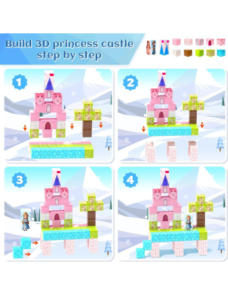 Bloques Magnéticos Hiwawind Castillo Princesa 0.54 kg Bloques Magnéticos Hiwawind Castillo Princesa 0.54 kg